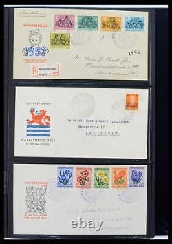 Lot 37992 Collection presque complète de FDC des Pays-Bas 1950-1973