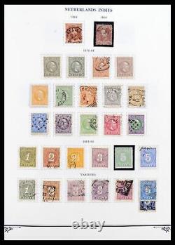 Lot 38359 MH/Collection de timbres usagés des Indes orientales néerlandaises 1860-1962 sur pages d'album