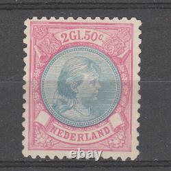 Pays-Bas 1891 NVPH 47 Wilhelmina 2 1/2 Gld rouge et bleu MNH