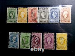 Pays-Bas 1913 Le 100e anniversaire de l'indépendance 11 timbres usagés Cote de 200 £