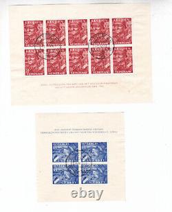 Pays-Bas) 1942 Deux feuilles militaires, utilisées $175 u183