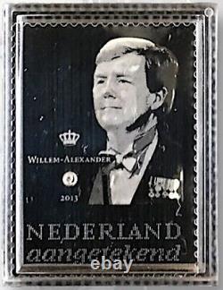 Pays-Bas 2013 Roi Guillaume Alexandre II Timbre en argent et diamant NEUF