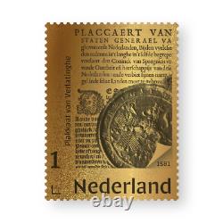 Pays-Bas 2022 Timbre d'Or Plakkaat van Verlatinghe