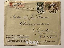 Rare 1923 Hollande Pays-bas Couverture Envoyée À L'argentine Avec Un Épais Sceau Rouge