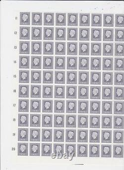 S8 Pays-Bas 1971-76 Reine Juliana 6 Feuilles de 100 Rares ! Voir la description