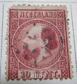 Timbre des Pays-Bas 1867 10C Rare antique StampBook3-464