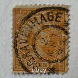 Timbre des Pays-Bas de 1899, 3 centimes, #40 avec le cachet 'Mrt S-gravenhage Son'