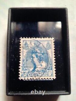 Timbre néerlandais rare vintage de 12 1/2 centimes de la Reine Wilhelmina 1899