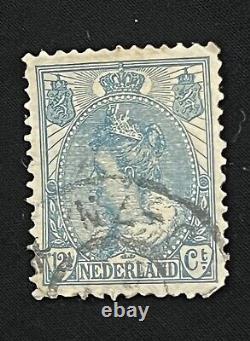 Timbre rare vintage des Pays-Bas 1899 de 12 1/2 centimes