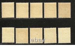 Timbres des Antilles néerlandaises #J11a-J20 (10) - Ensemble de timbres à payer - 1892 neuf.