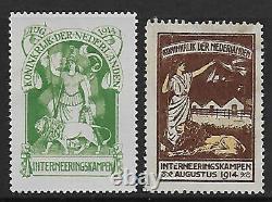 Timbres des Pays-Bas 1915 NVPH Internement IN1-IN2 MLH VF
